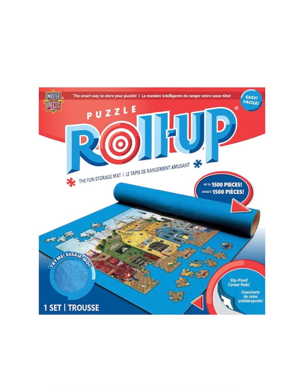 Roll-Up Puzzle Storage Mat - Blue 24 x 42